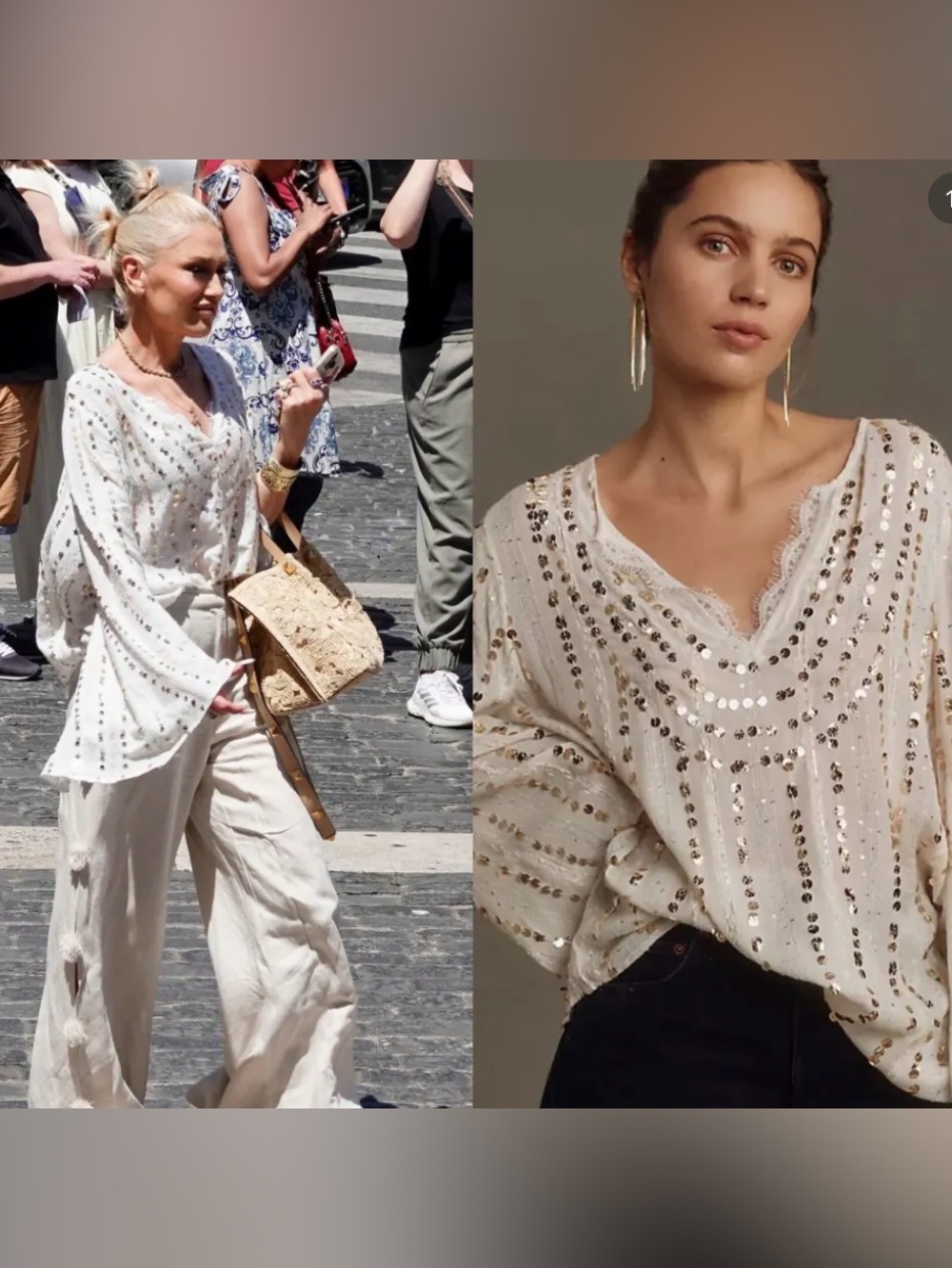 Anthropologie Let Me Be Embellished Top - Picture 4 of 11